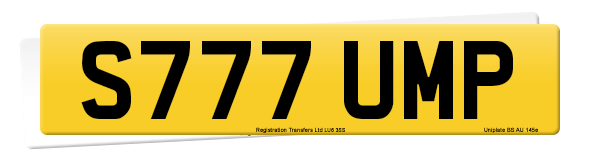 Registration number S777 UMP